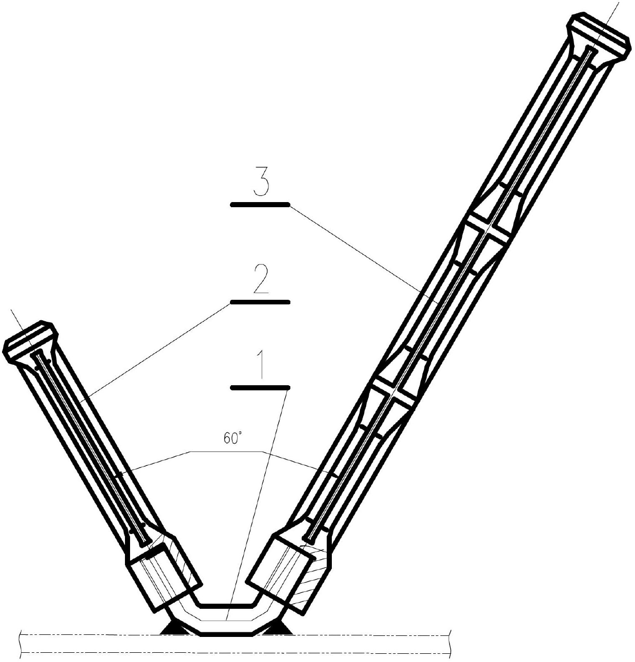 Ceramic anchoring nail for castable liner