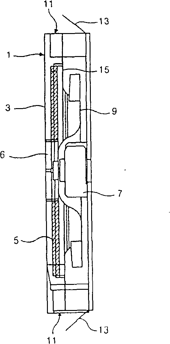 Installing structure of air conditioner indoor unit enclosing fixing device