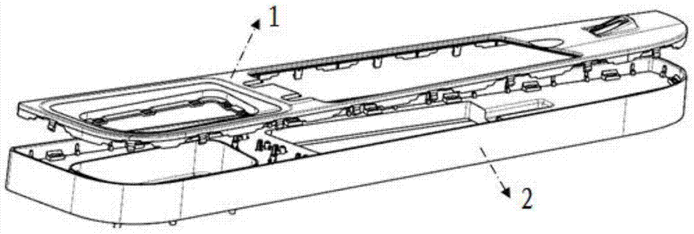 Large plastic plate matching structure based on cantilever buckles