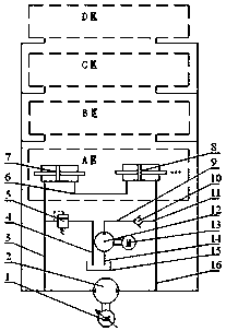 Shield tunnelling machine series-connection connection double-piston-rod symmetrical hydraulic oil cylinder propulsion system