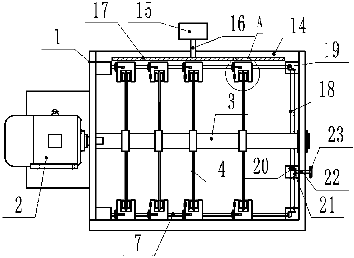 A manual adjustment system for arbitrary spacing of saw blades for cutting plates of different thicknesses