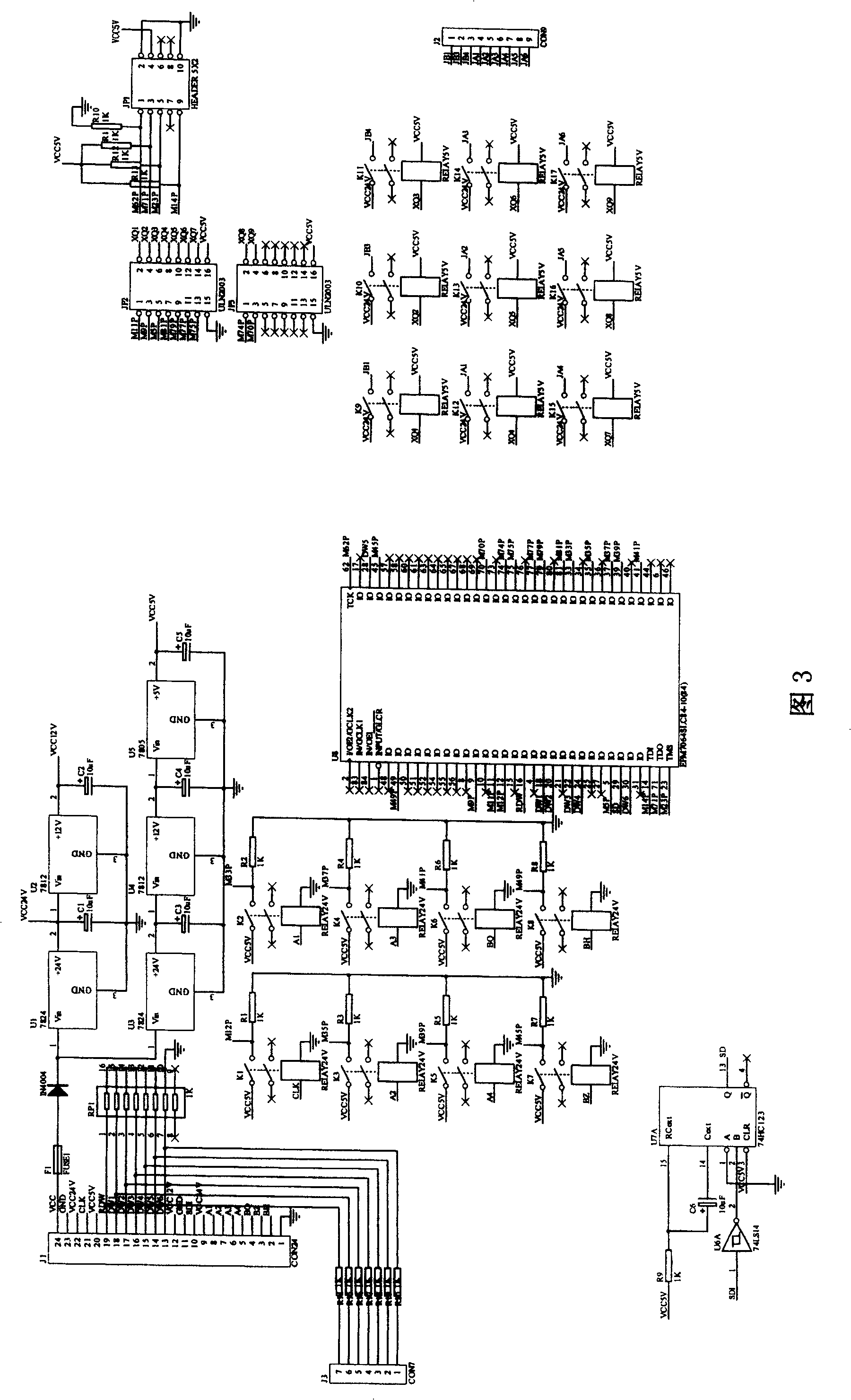 Programmable logic control device for automobile transmission case with manual gearshift