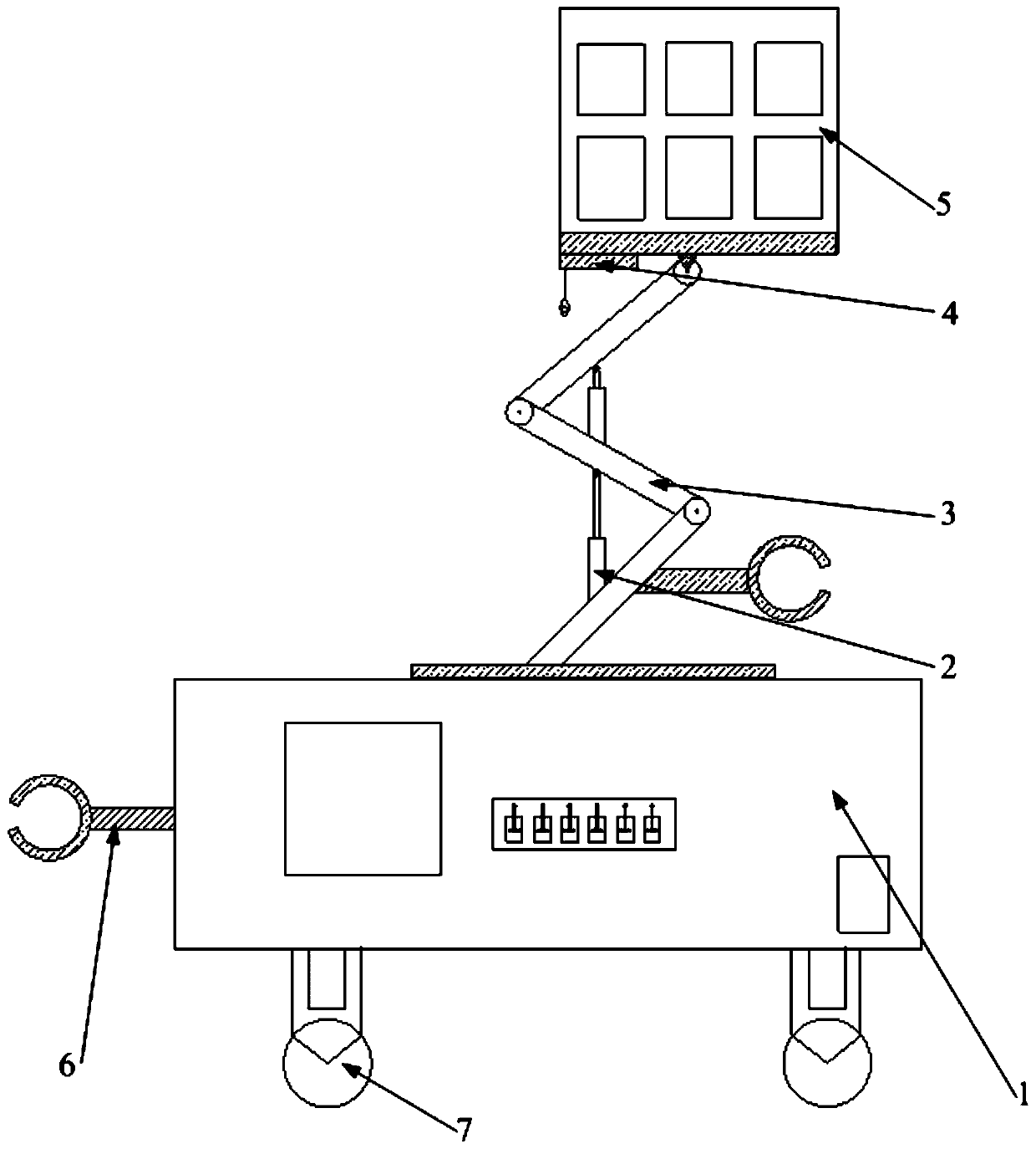 Auxiliary device for overhauling electric equipment