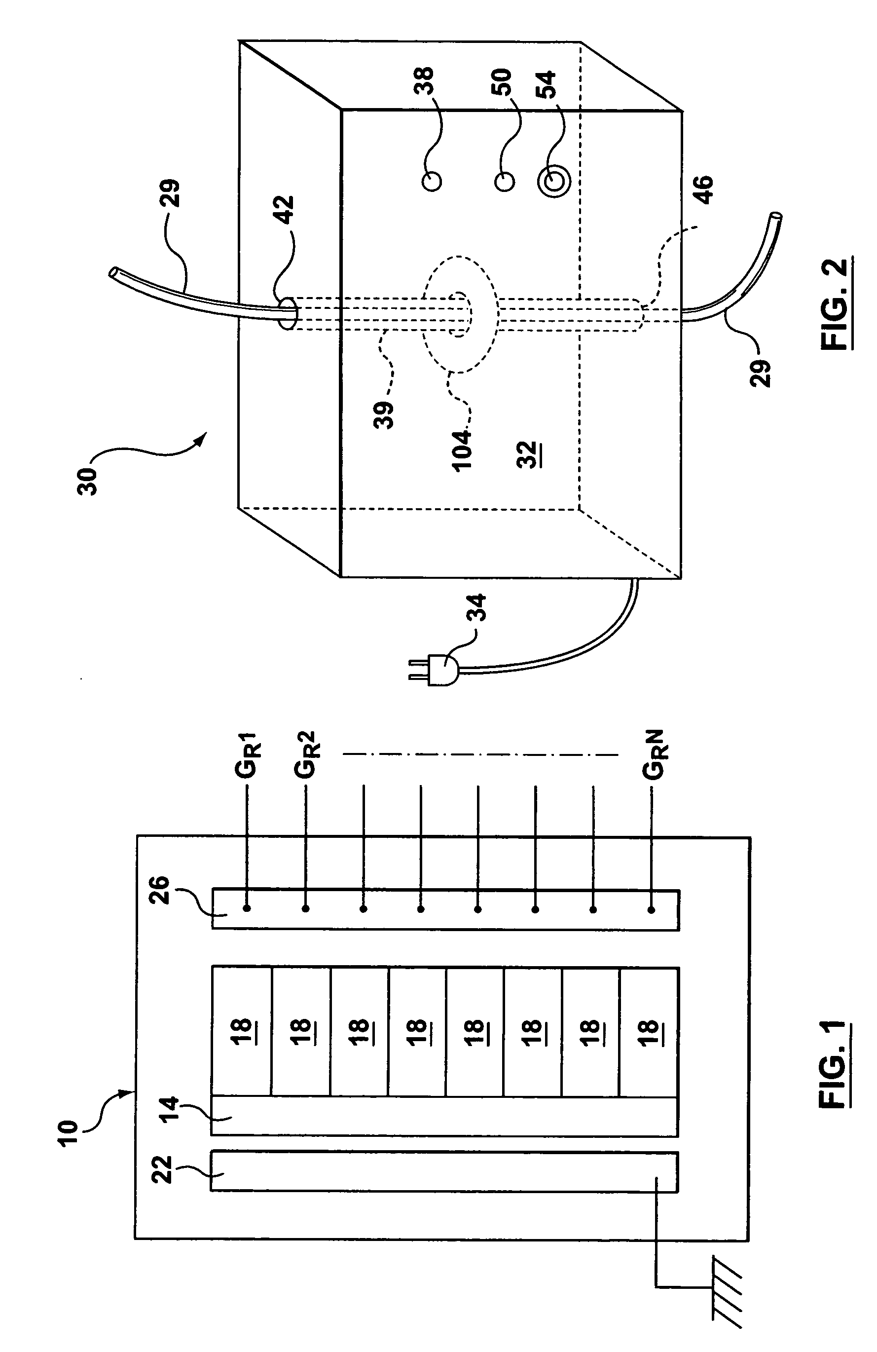 Ground-fault monitor for multiple circuits