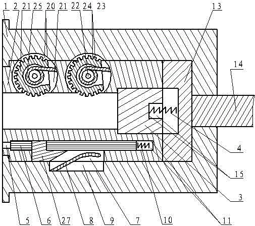 Mechanical asynchronous gear pushing anti-theft lock