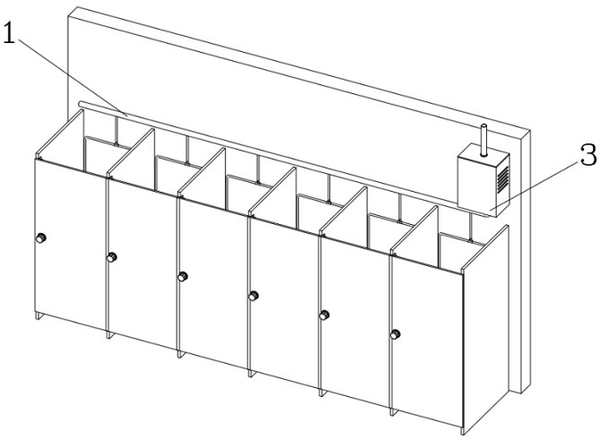 Environment-friendly scenic spot public washroom peculiar smell collection and treatment system