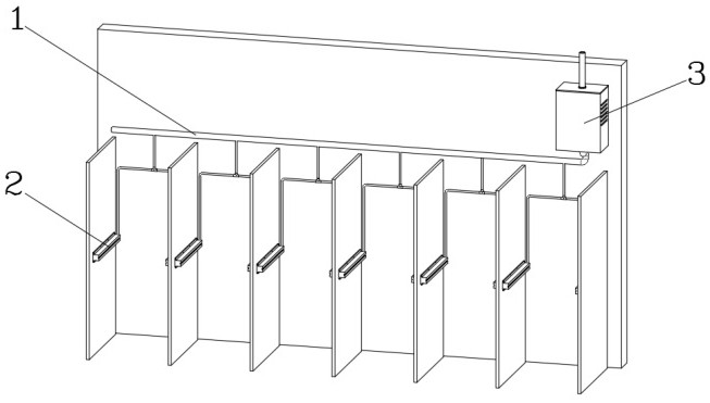 Environment-friendly scenic spot public washroom peculiar smell collection and treatment system