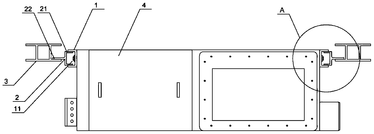 Urban rail subway vehicle traction inverter installation device