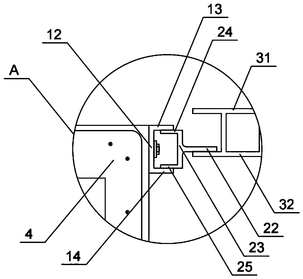 Urban rail subway vehicle traction inverter installation device