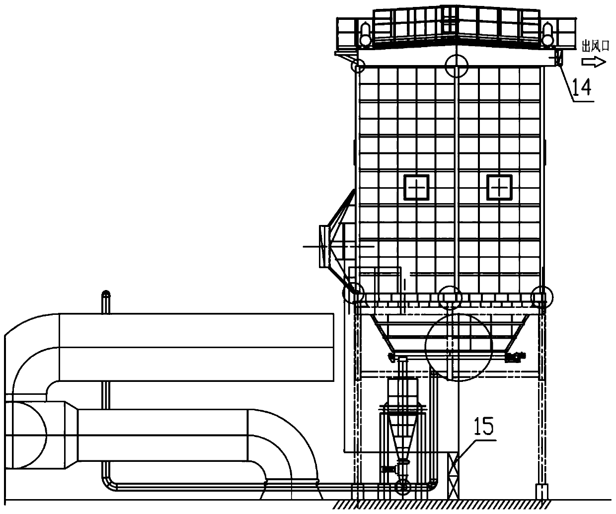 Flue gas purification and adsorption device before desulfurization and denitrification