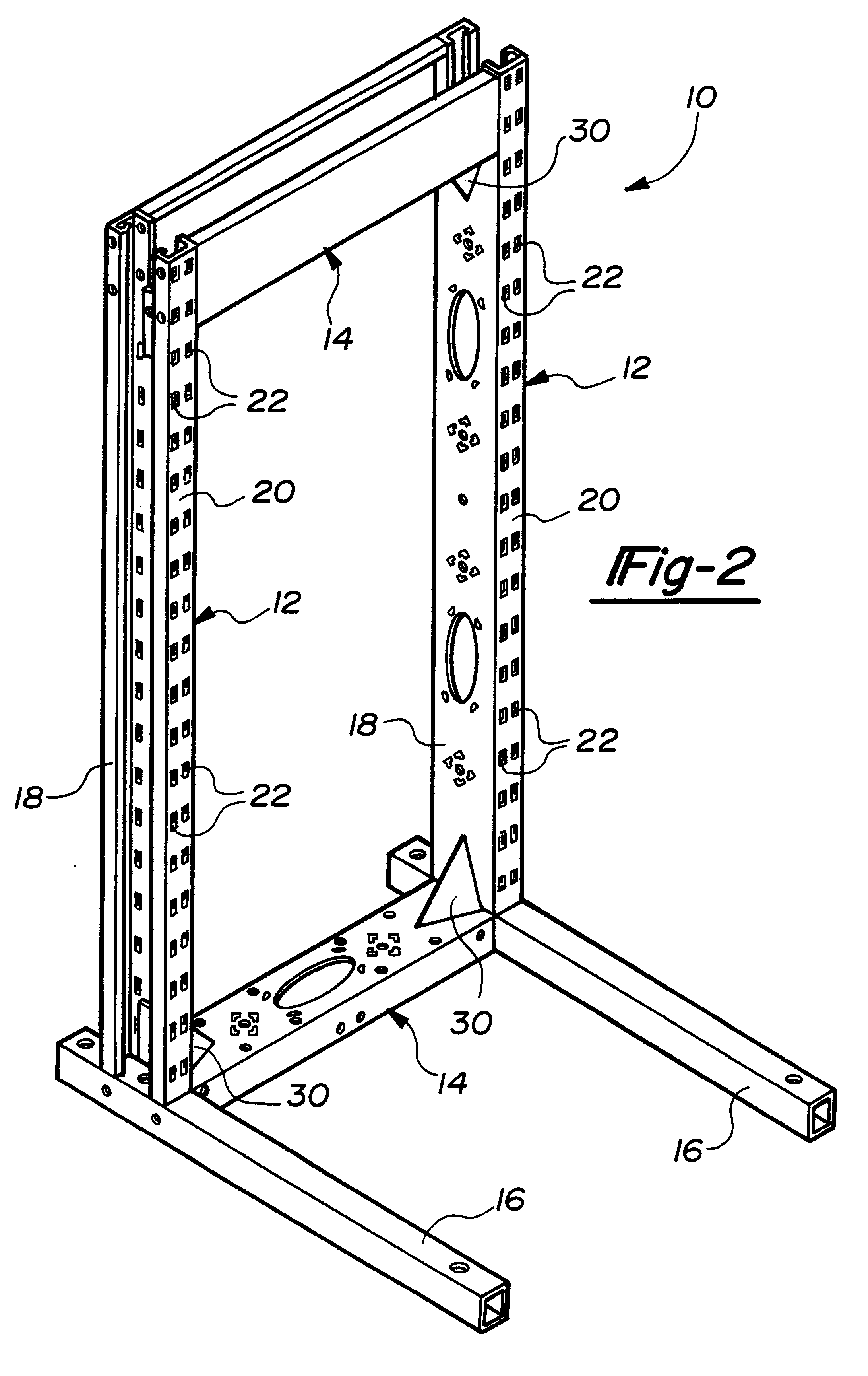 Frame construction for modular office furniture