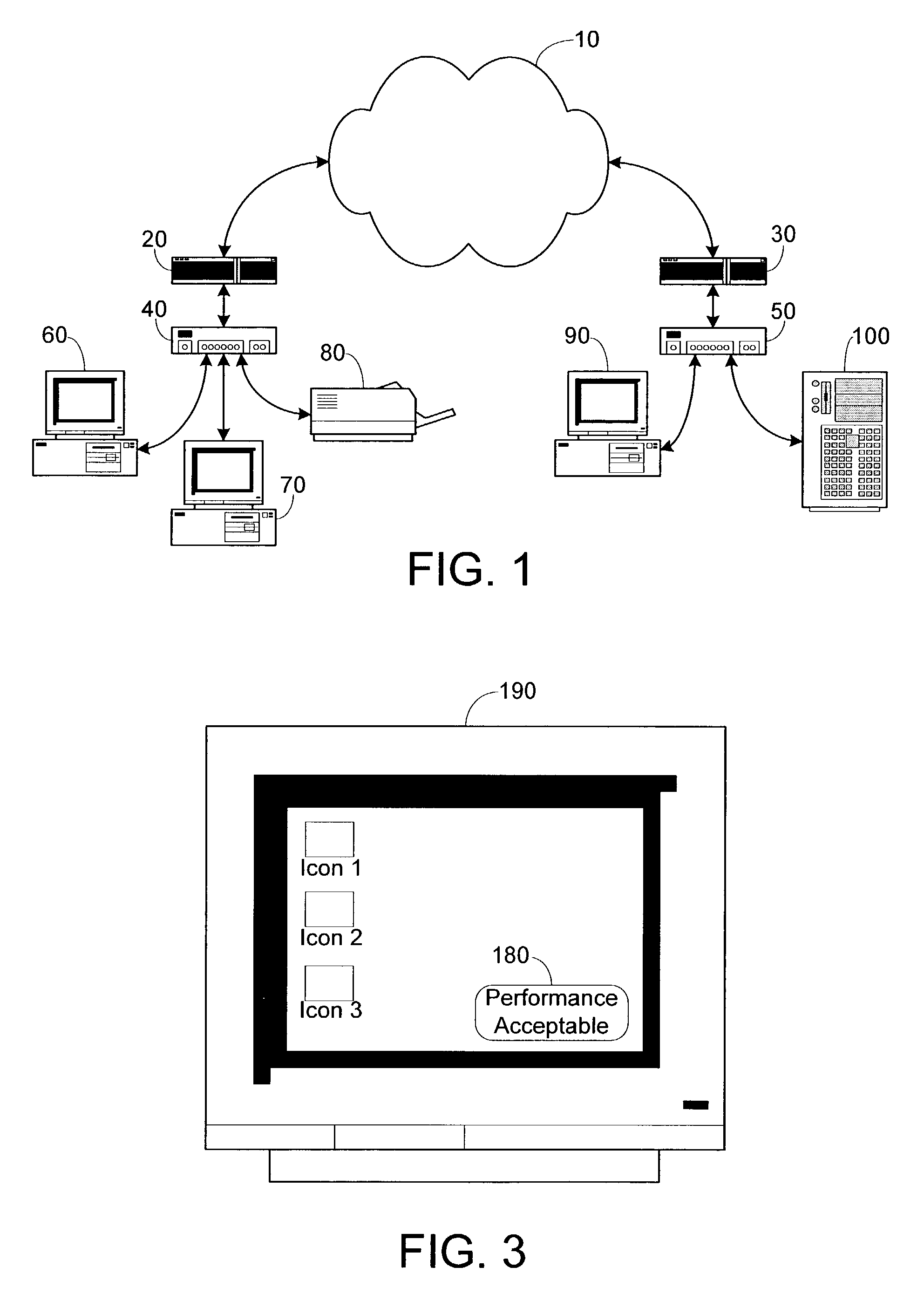 Method for providing performance cues for a server-based software application