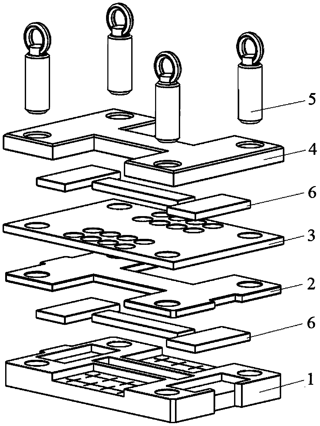 Modular microfluidic chip clamp based on magnetic link