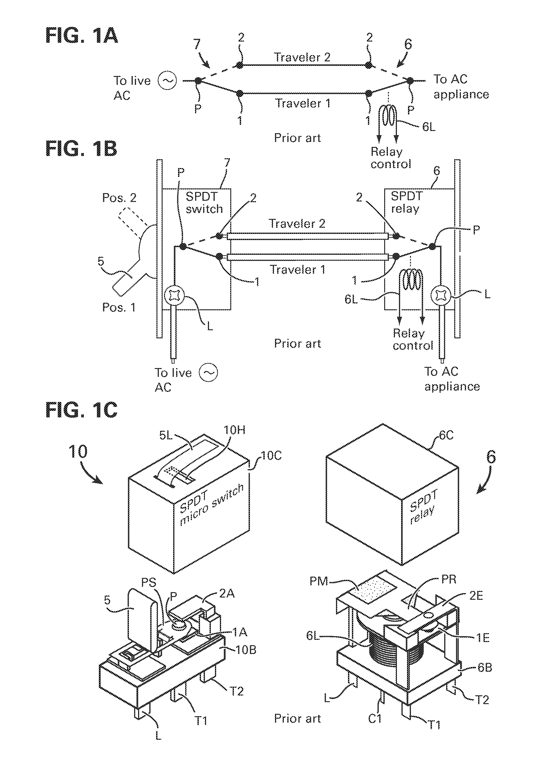 Mechanical latching relays and hybrid switches with latching relays for use in electrical automation