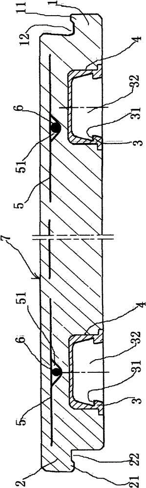 A veneer connection structure