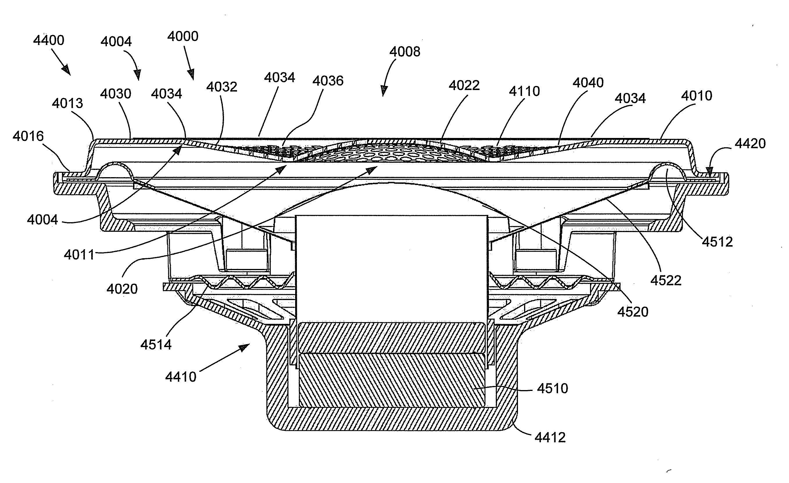 Phase plug and acoustic lens for direct radiating loudspeaker