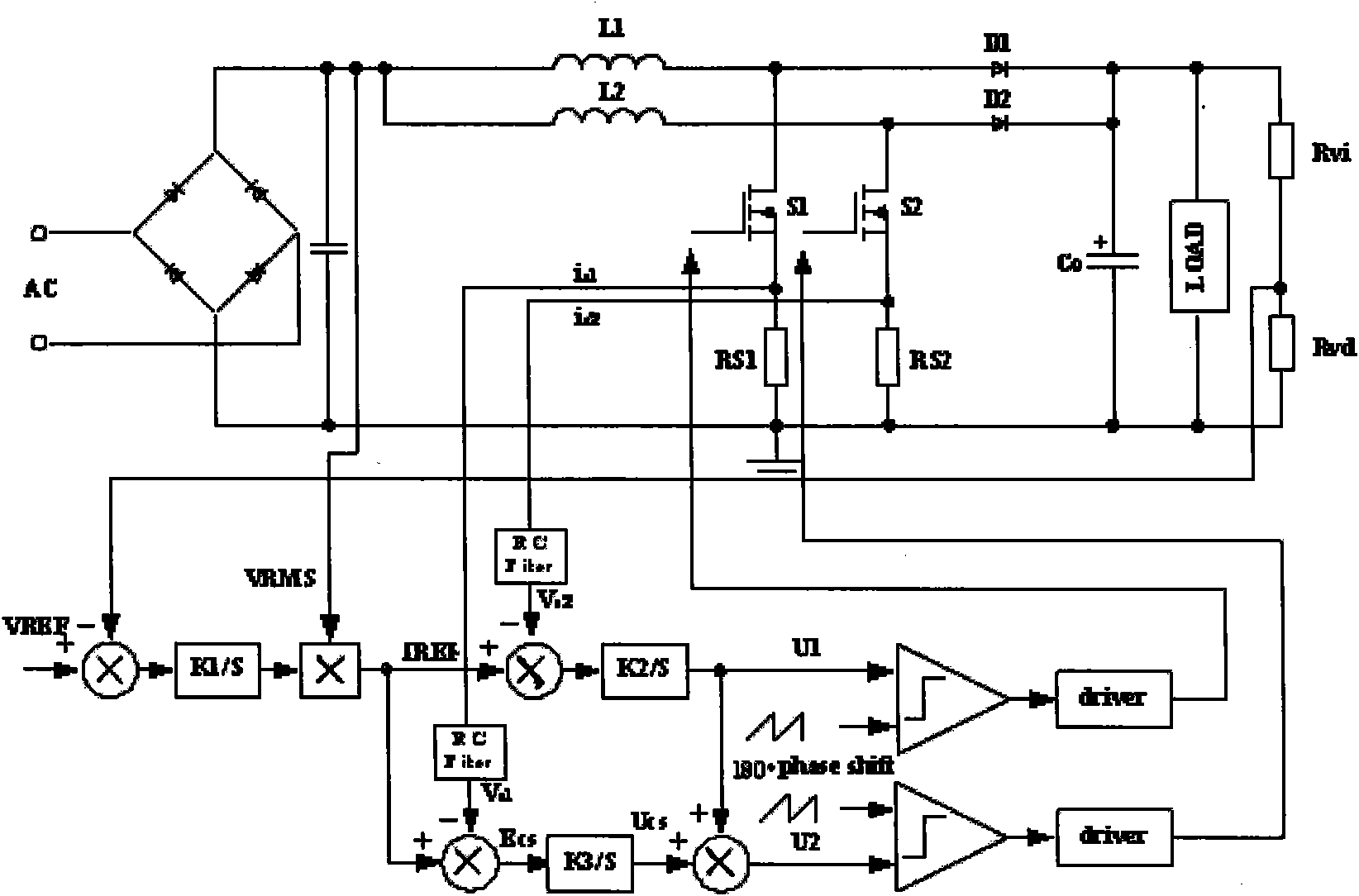 Interleaved parallel PFC control circuit and control method