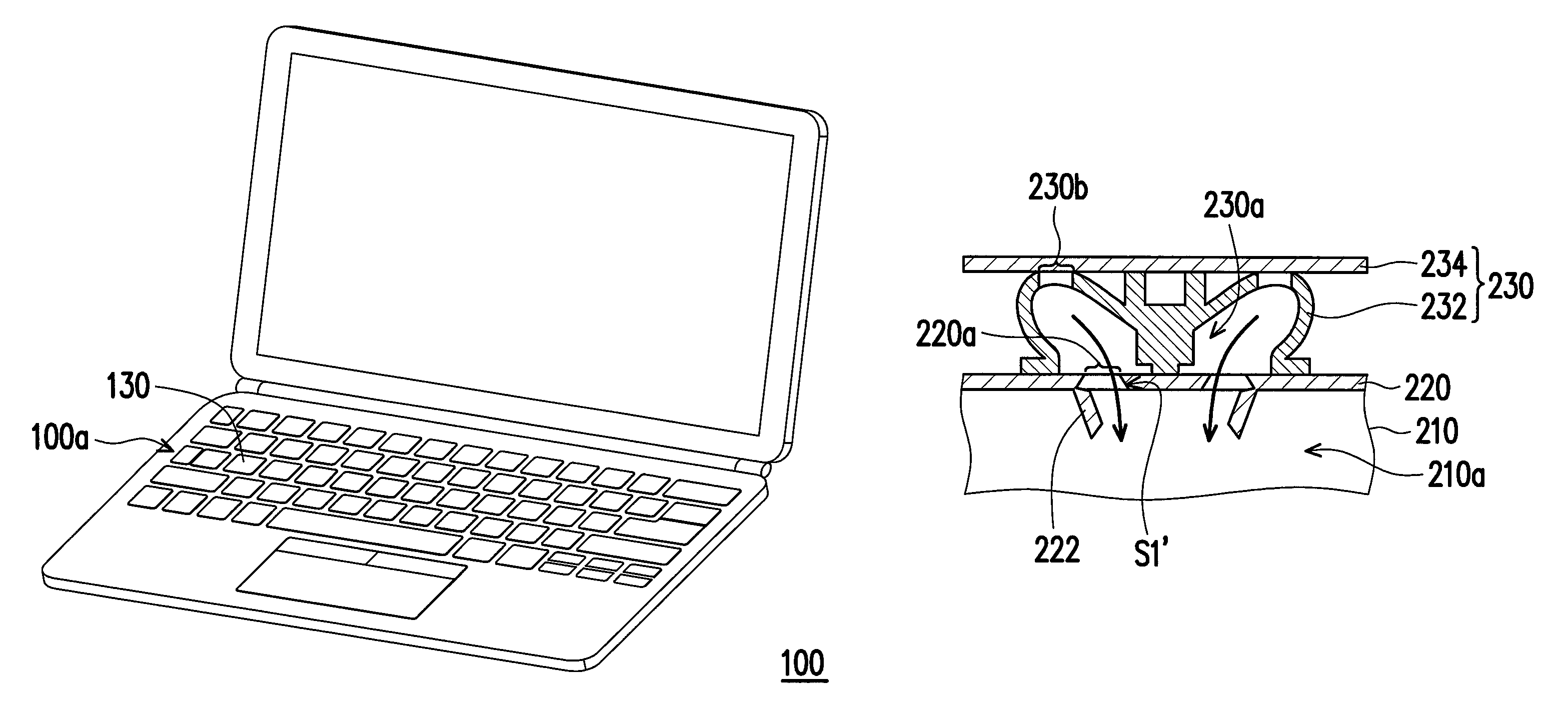 Electronic device and heat dissipation method