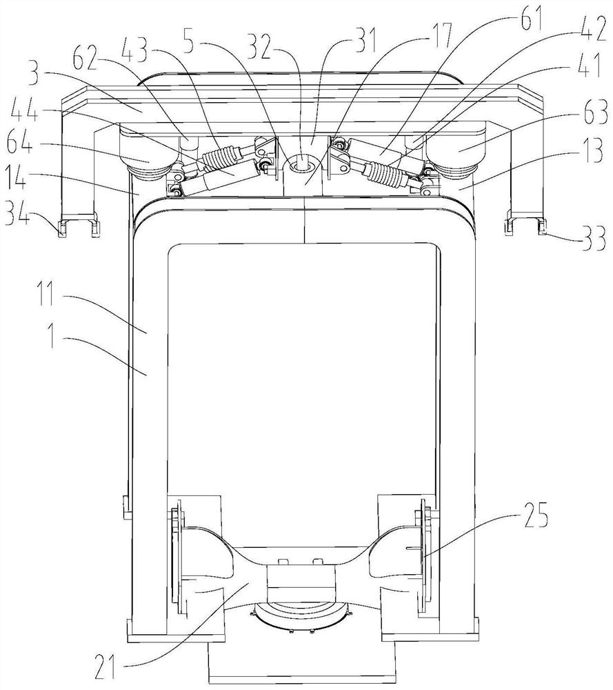 Bogie assembly for rail vehicle and rail vehicle