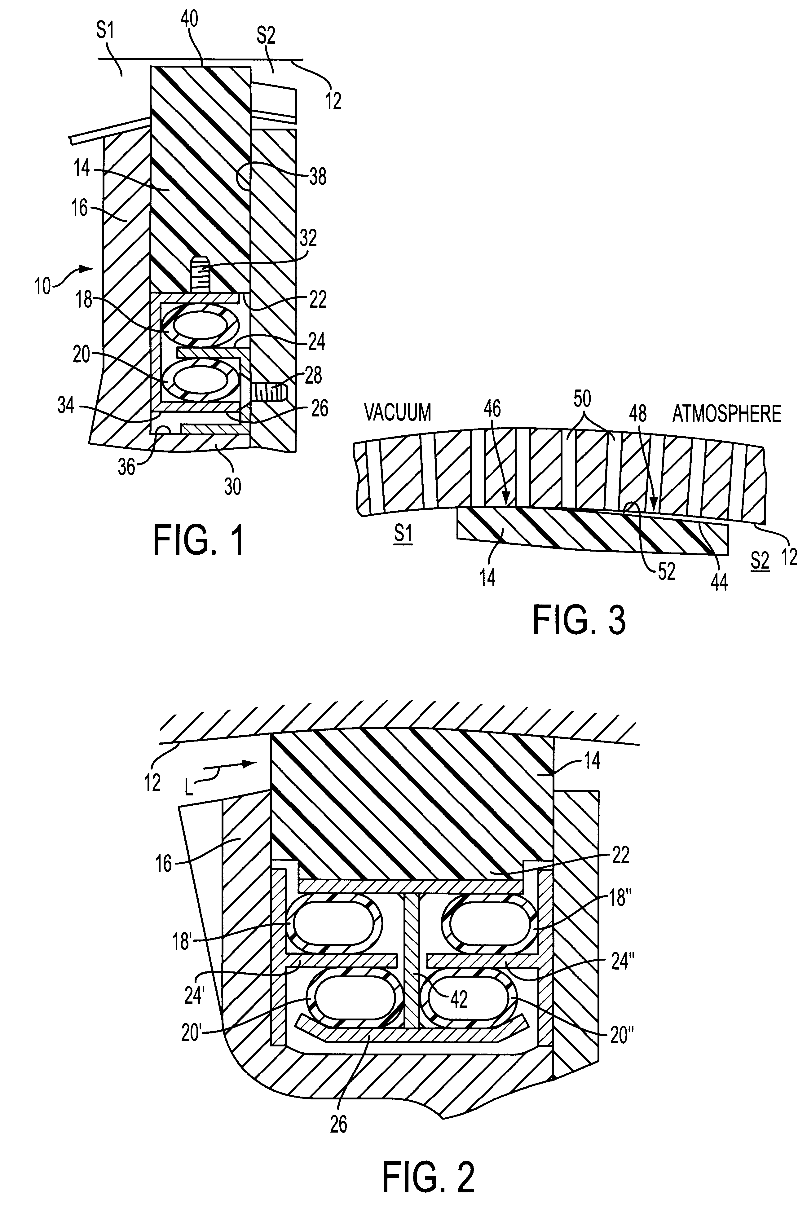 Sealing device and process for sealing a moving surface with the sealing device