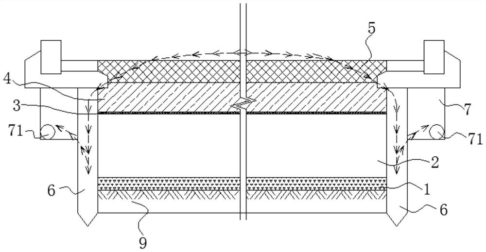 Environment-friendly roadbed treatment method based on sponge city