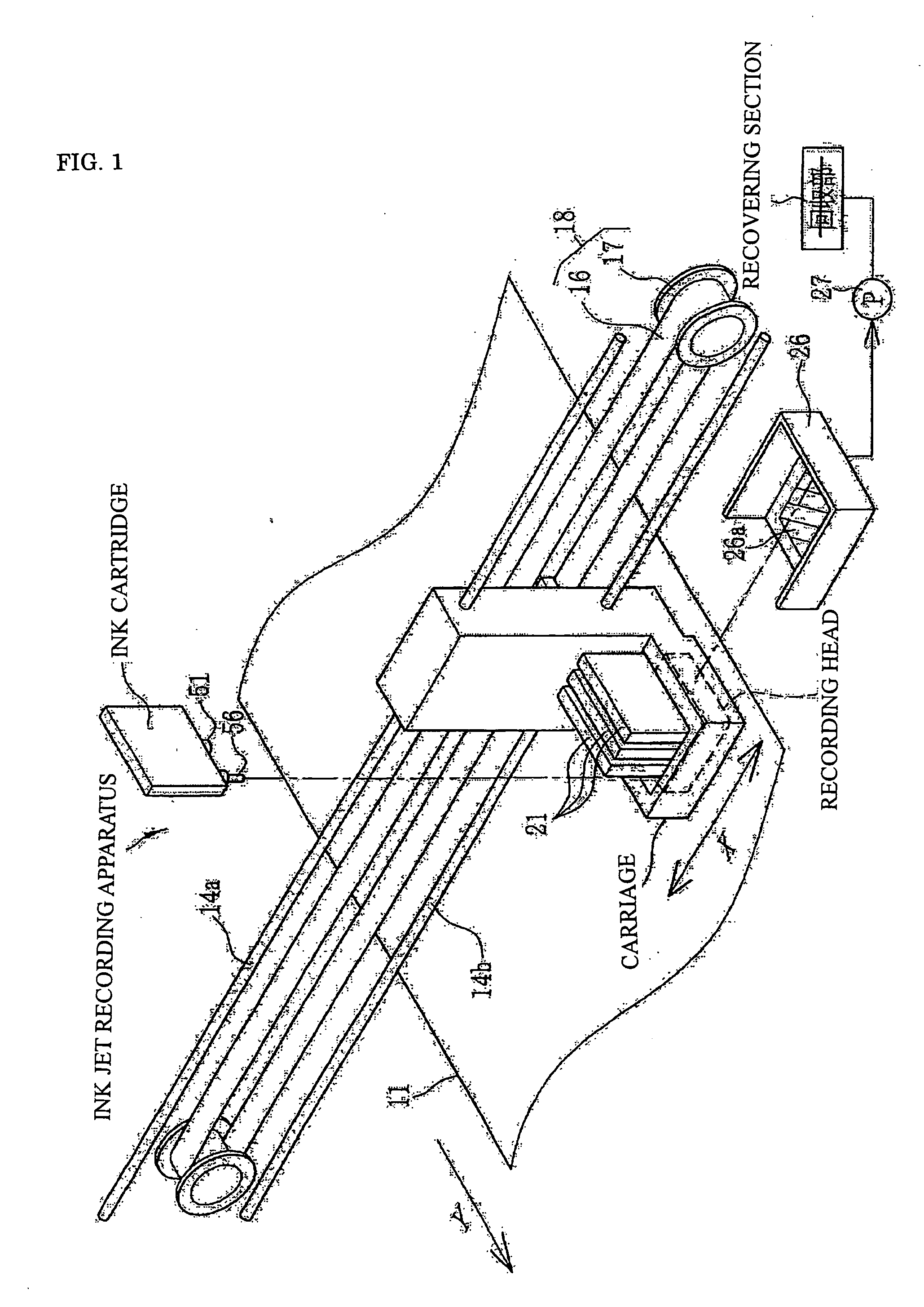 Ink unit containing ink and ink-contacting member