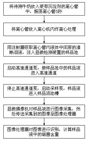 Method and device for rapidly detecting raw milk bacteria