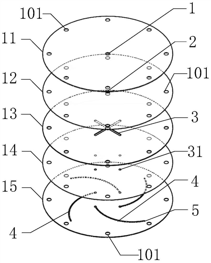 Three-dimensional helical structure cell sorting microfluidic chip and manufacturing method thereof