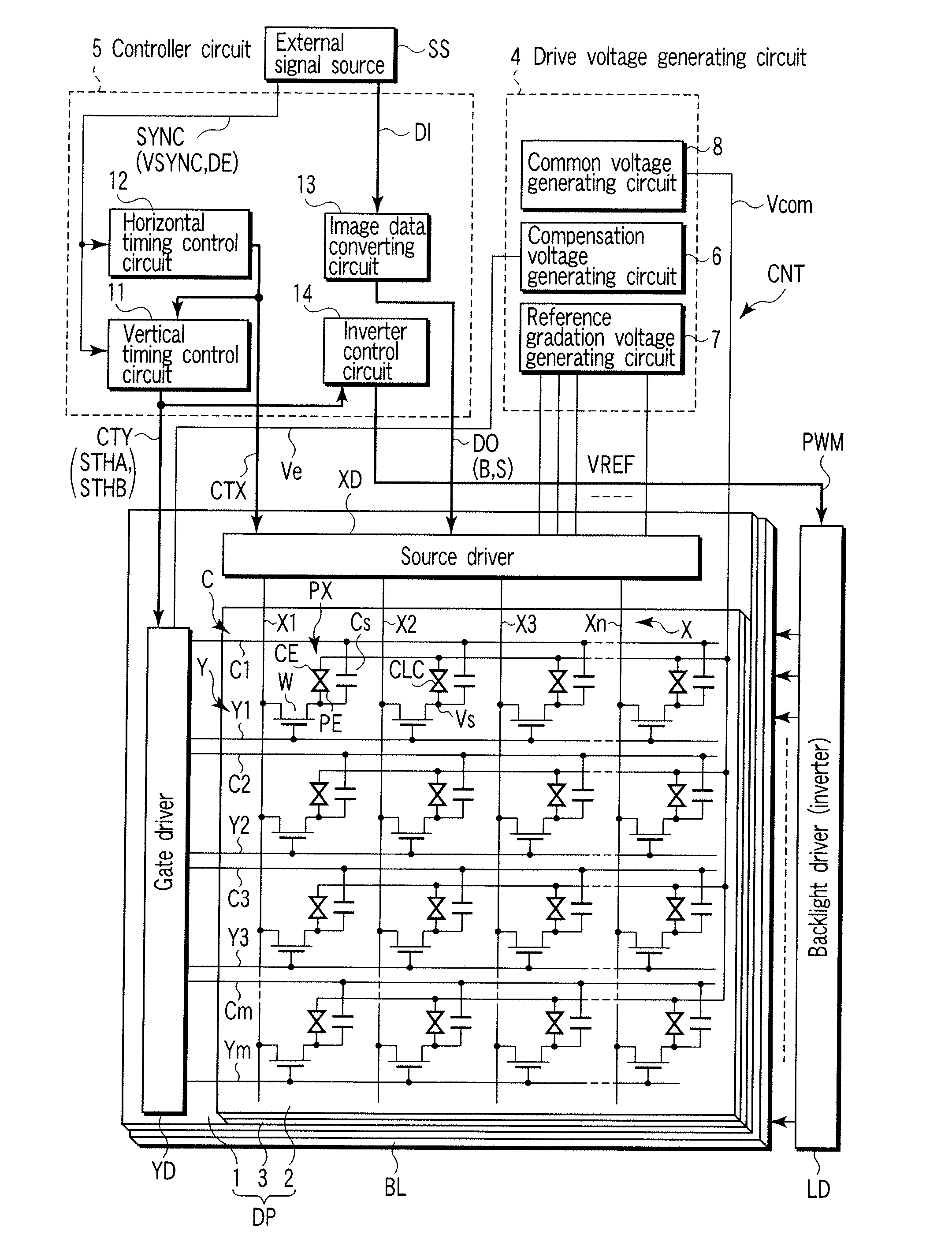 Liquid crystal display device and display control method