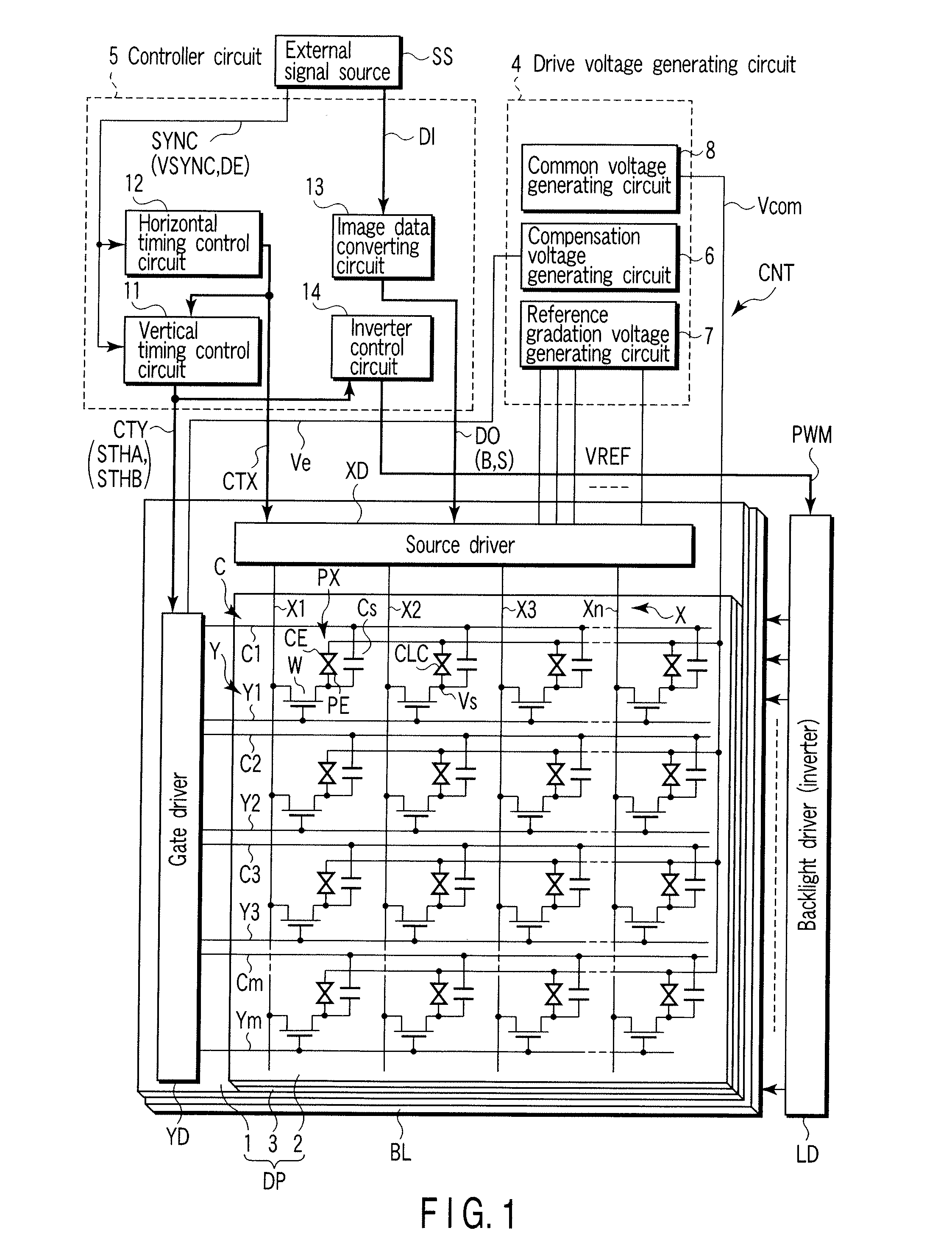 Liquid crystal display device and display control method