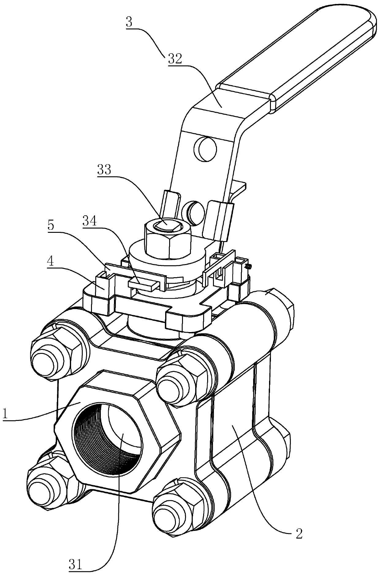 A high service life split instrument ball valve