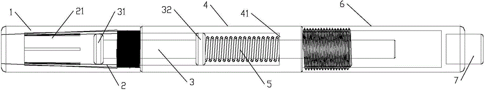 Pen container capable of lengthening short pencil