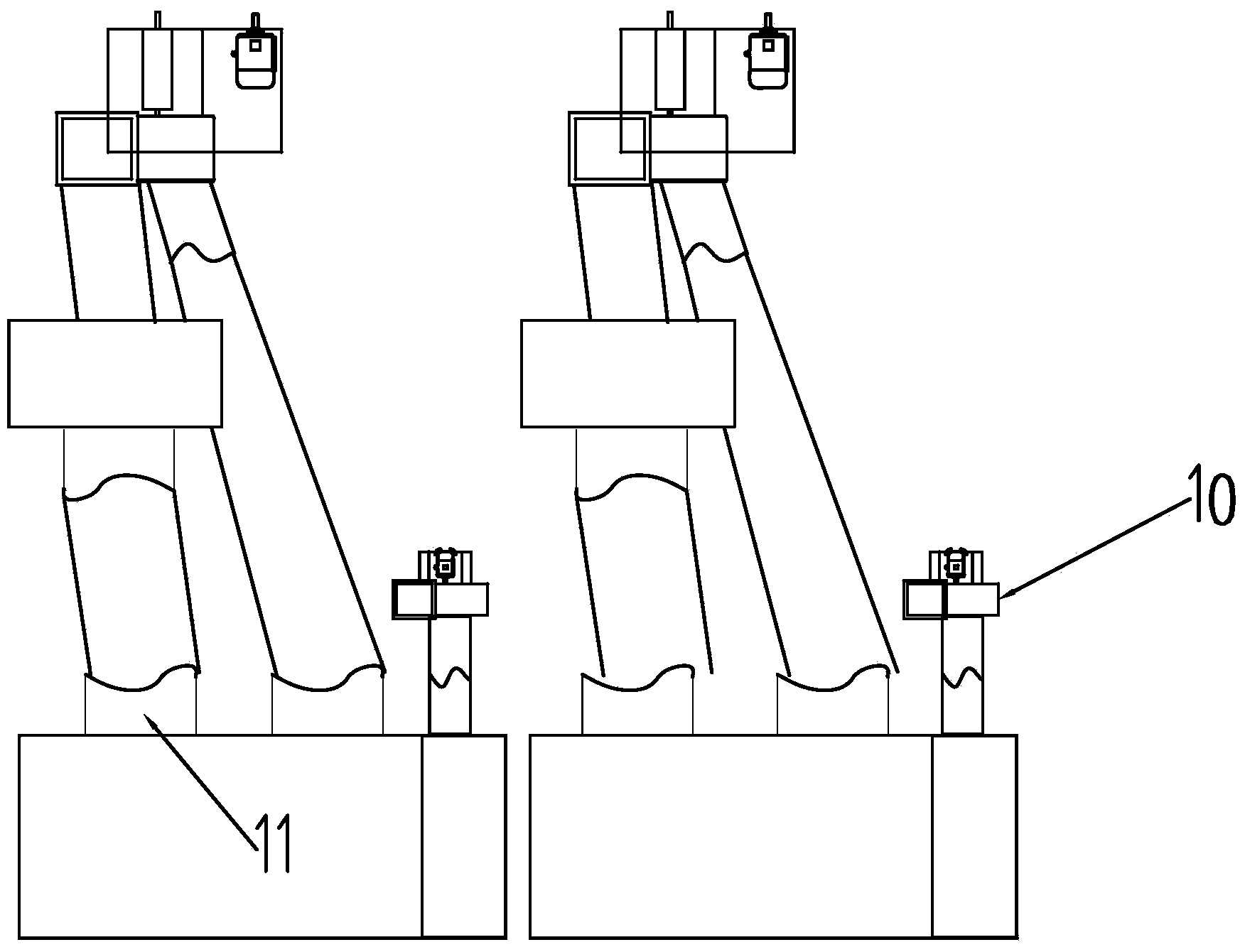 Drying device for reconstituted tobacco production by means of dry method of paper-making