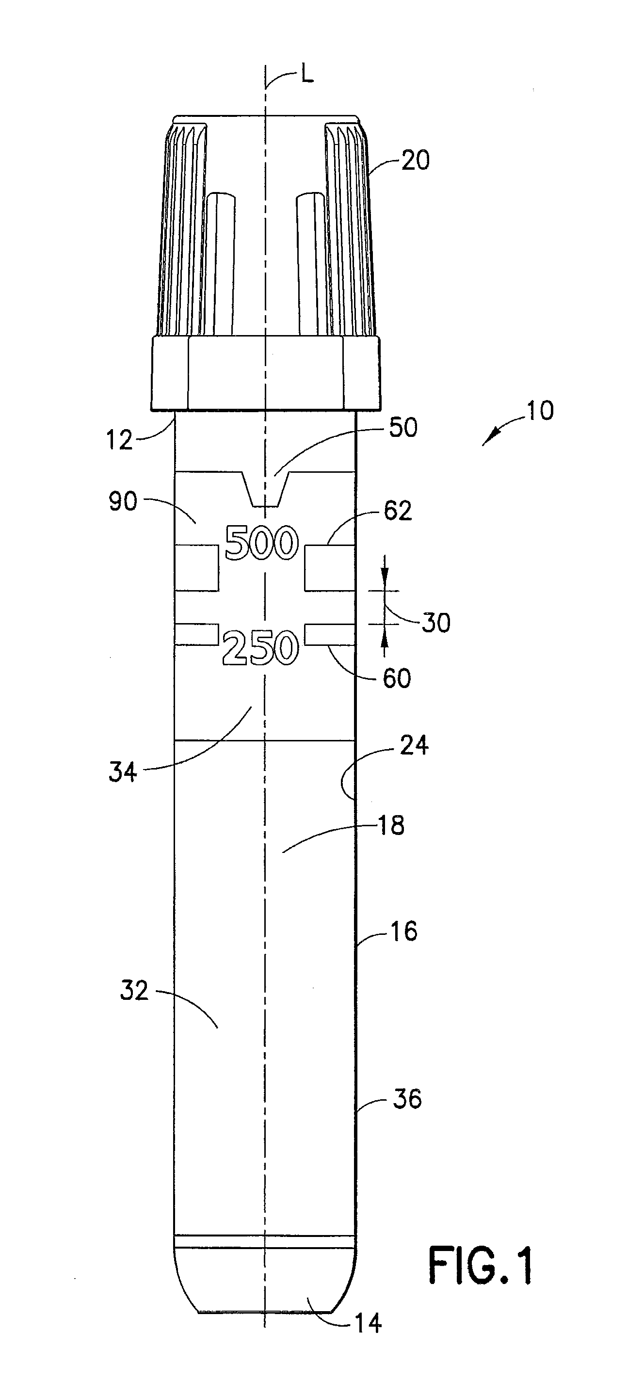 Specimen Collection Container Having a Transitional Fill-Volume Indicator Indicating Extraction Method