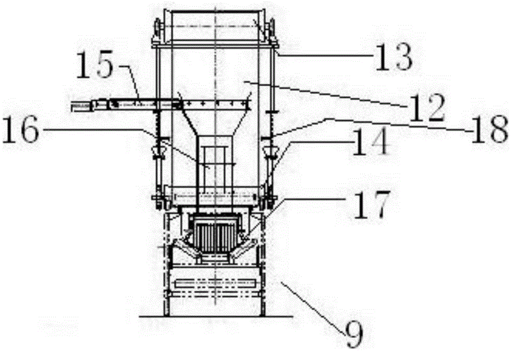 Four-cover belt unloading system and its application in bucket door machine