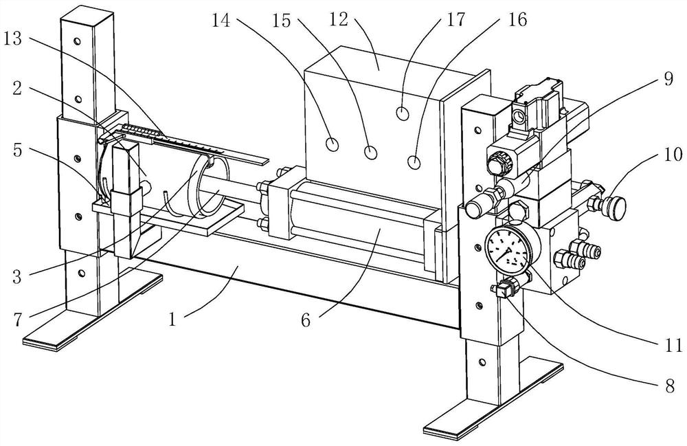 Filter pressing testing device