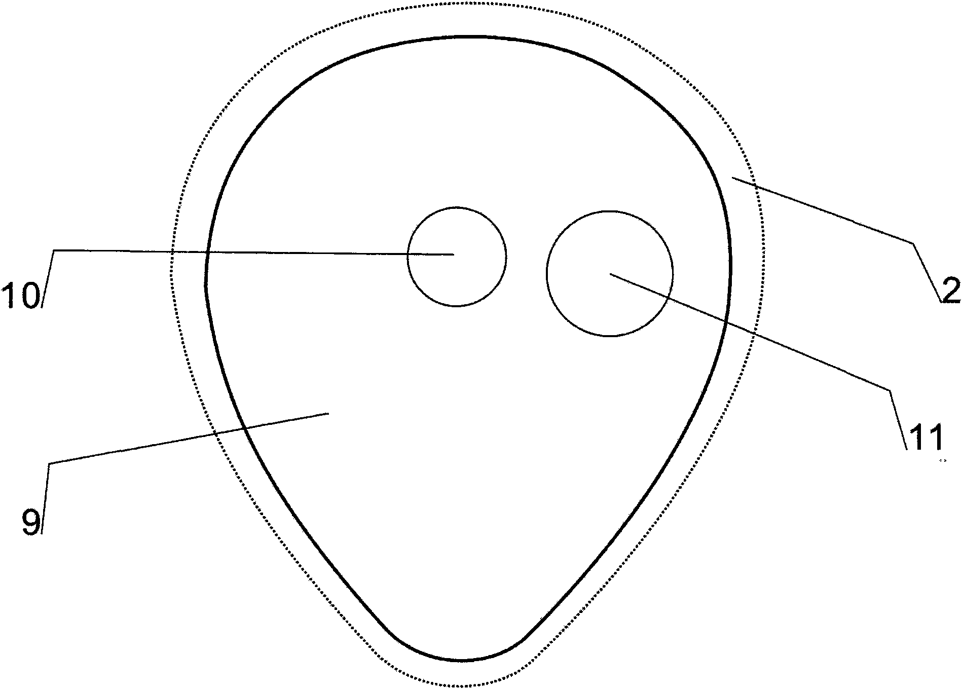 Anaesthetic mask special for oral endoscopy