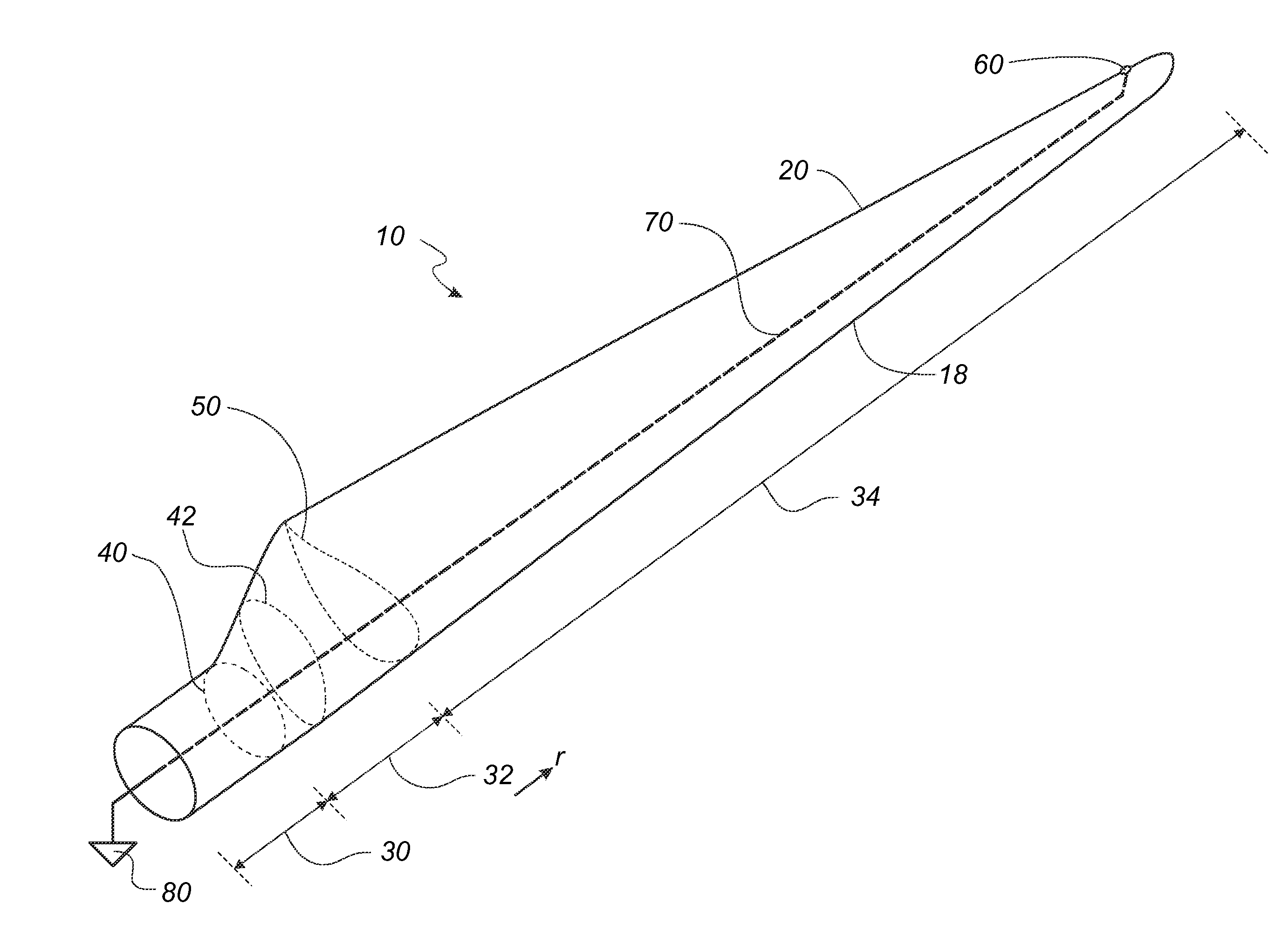 Wind turbine blade with lightning protection system