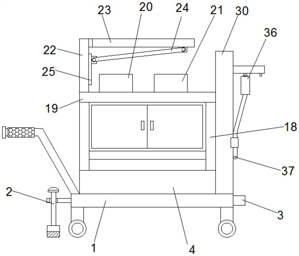 Bronchoscope operation vehicle with protection and dust prevention functions for anesthesiology department