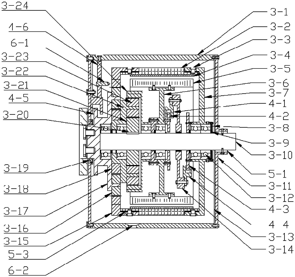 Integrated contra-rotating double-rotor electric wheel integrated structure