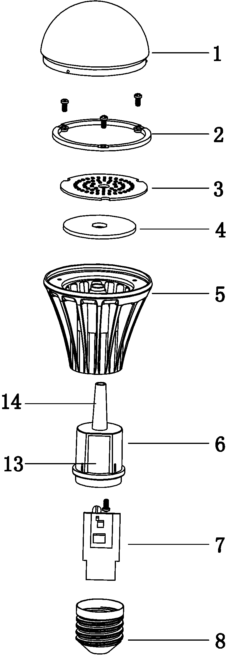 Light-emitting diode (LED) bulb lamp