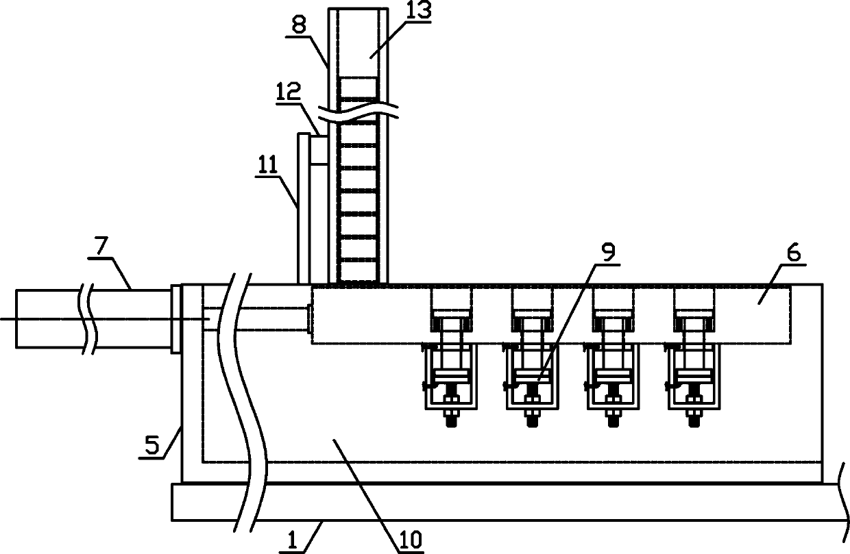 Sleeve column feeding and pressing mechanism