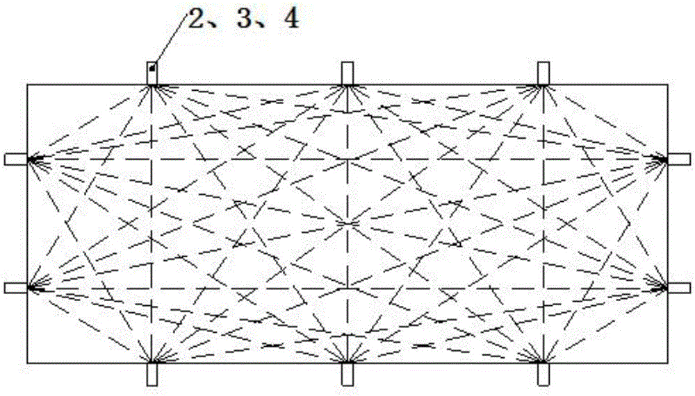 Furnace box temperature field reconstructing device and method based on acoustic method