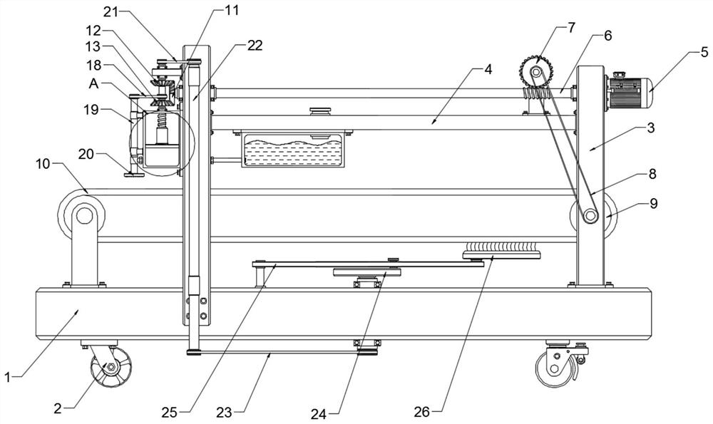 Conveying device for mine