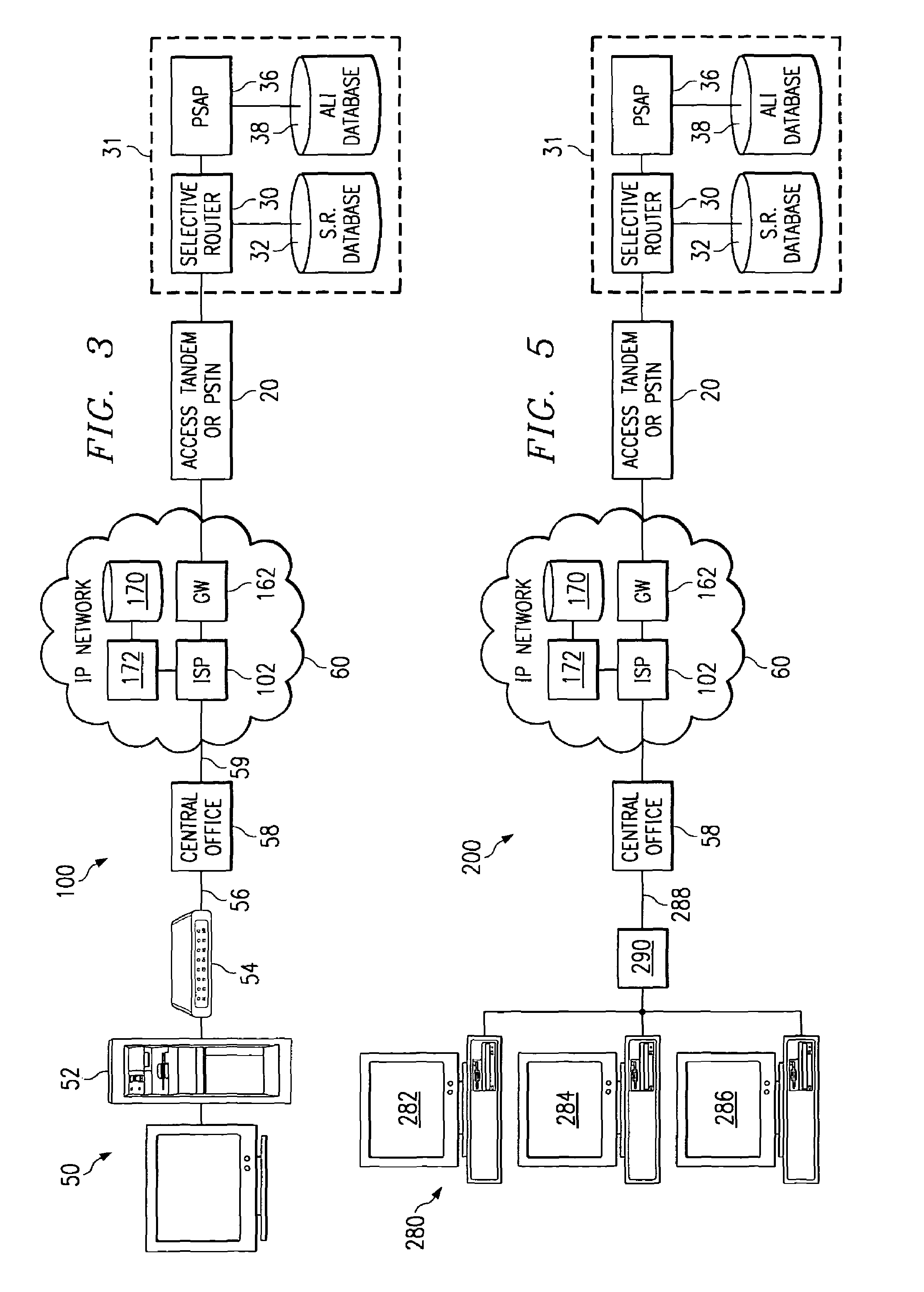 Methods and system for routing emergency calls through the internet