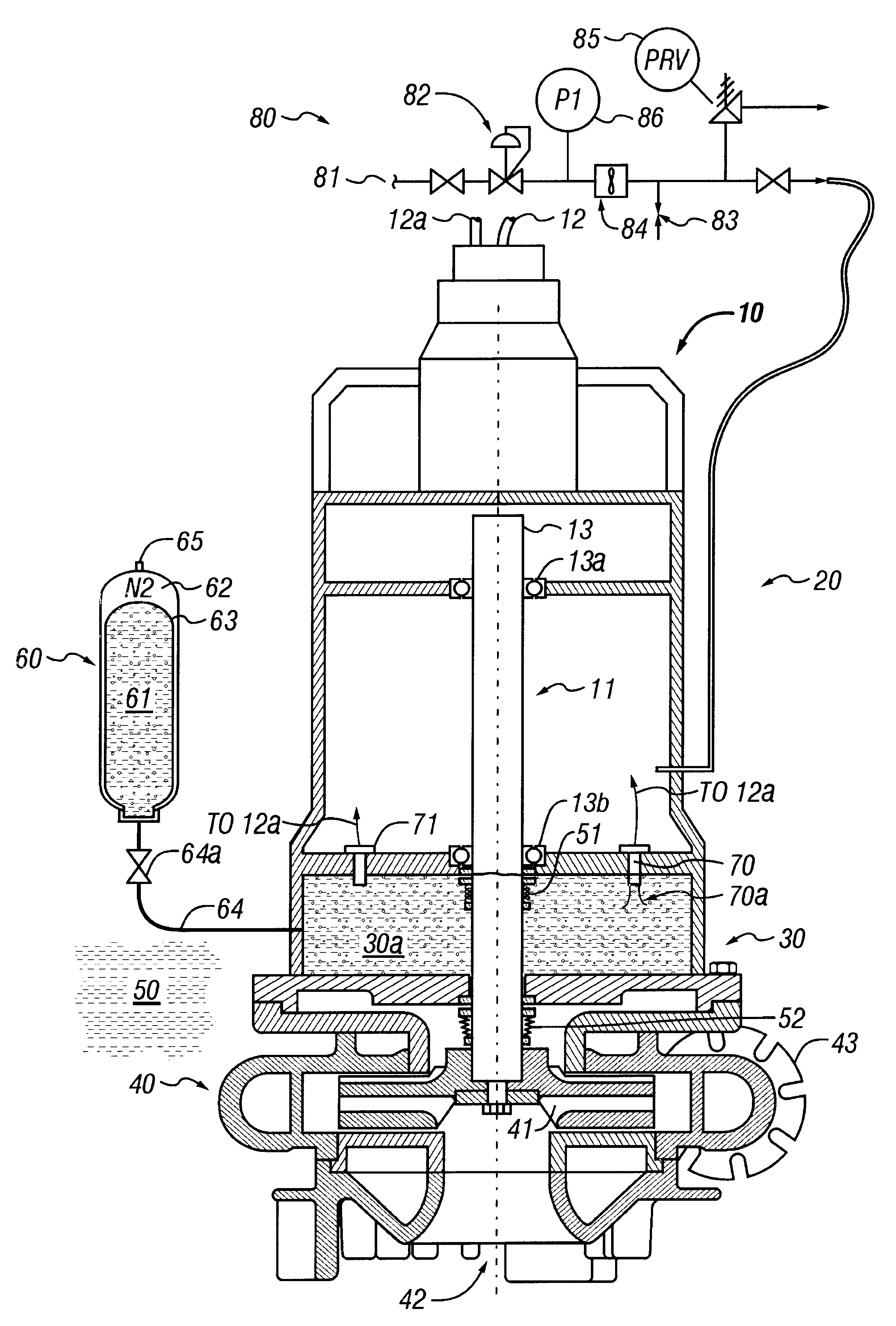 Pressurized seal for submersible pumps