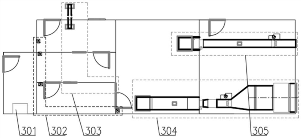 A laboratory for the control of positive and negative air pressure in ship cabins