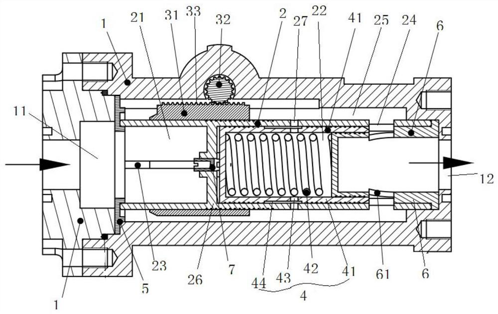 Flow valve, liquid rocket fuel supply system and liquid rocket