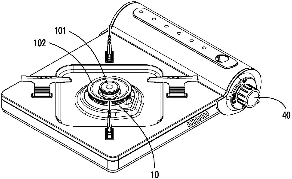 Portable gas furnace and valve thereof