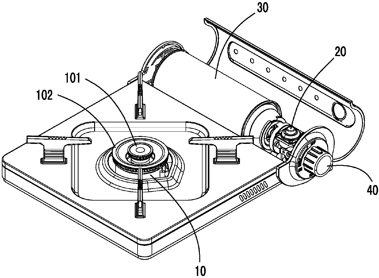 Portable gas furnace and valve thereof